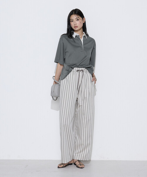 COMME CA Wardrobe(コムサワードローブ)の「コットンポンチ ラガープルオーバー(Tシャツ/カットソー・レディース・ブルー/カーキ・FREE)」の4枚目の写真
