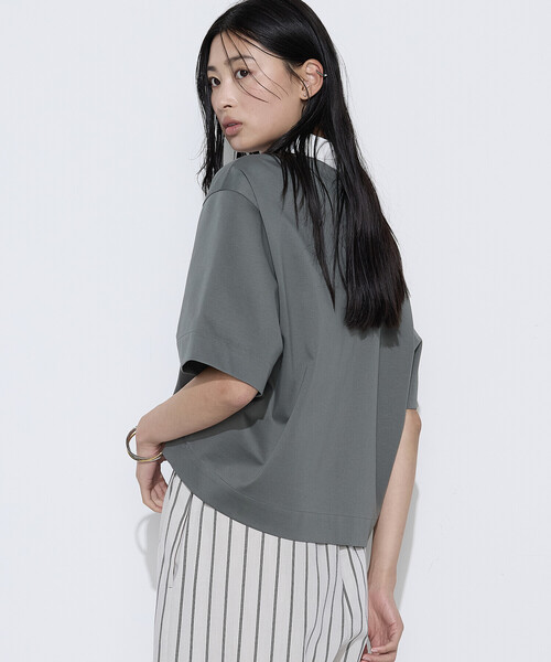 COMME CA Wardrobe(コムサワードローブ)の「コットンポンチ ラガープルオーバー(Tシャツ/カットソー・レディース・ブルー/カーキ・FREE)」の6枚目の写真