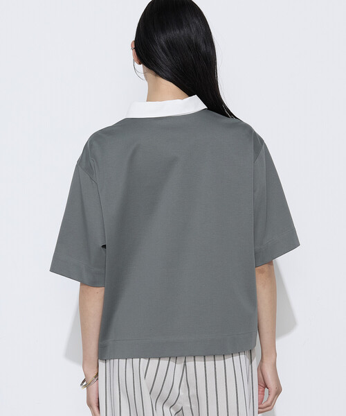 COMME CA Wardrobe(コムサワードローブ)の「コットンポンチ ラガープルオーバー(Tシャツ/カットソー・レディース・ブルー/カーキ・FREE)」の7枚目の写真