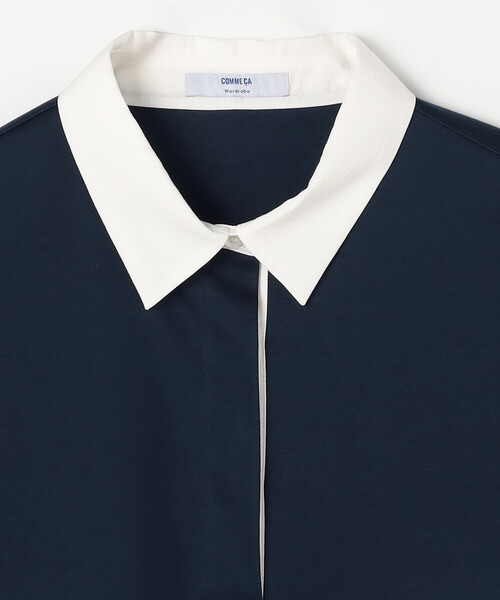 COMME CA Wardrobe(コムサワードローブ)の「コットンポンチ ラガープルオーバー(Tシャツ/カットソー・レディース・ブルー/カーキ・FREE)」の18枚目の写真