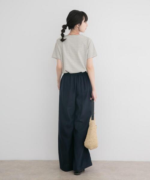 ITEMS URBANRESEARCH(アイテムズ アーバンリサーチ)の「ワッフル半袖Tシャツ(Tシャツ/カットソー・レディース・グレー/ブラック/オフホワイト・FREE)」の7枚目の写真