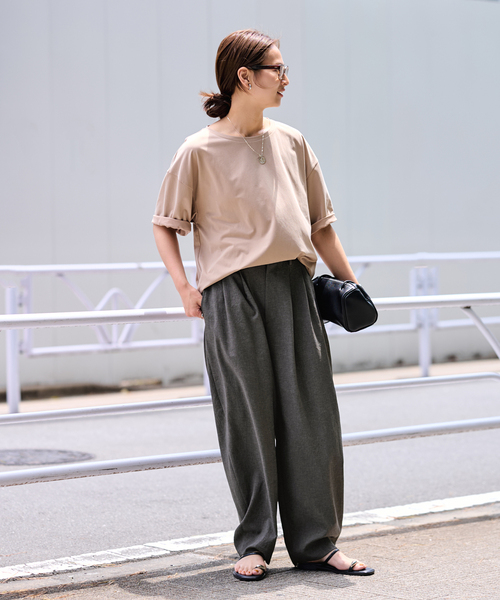 FRAMeWORK(フレームワーク)の「ポリエステルトロタックパンツ(その他パンツ・レディース・チャコールグレー/ホワイト/ベージュ・40/38/36/34)」の4枚目の写真