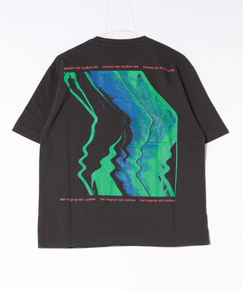 bal（バル）の「【BAL】BAL-G-487 wave and clouds2（Tシャツ/カットソー・メンズ・ブラック・L/M）」の2枚目の写真