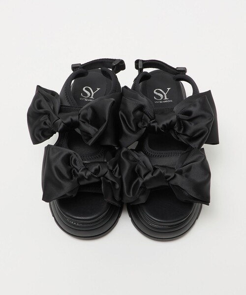 SY UNITED ARROWS(シーユナイテッドアローズ)の「<SY>ビッグリボンベルクロ サンダル75(サンダル・レディース・ブラック・S/L/M)」の3枚目の写真