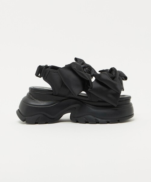 SY UNITED ARROWS(シーユナイテッドアローズ)の「<SY>ビッグリボンベルクロ サンダル75(サンダル・レディース・ブラック・S/L/M)」の4枚目の写真