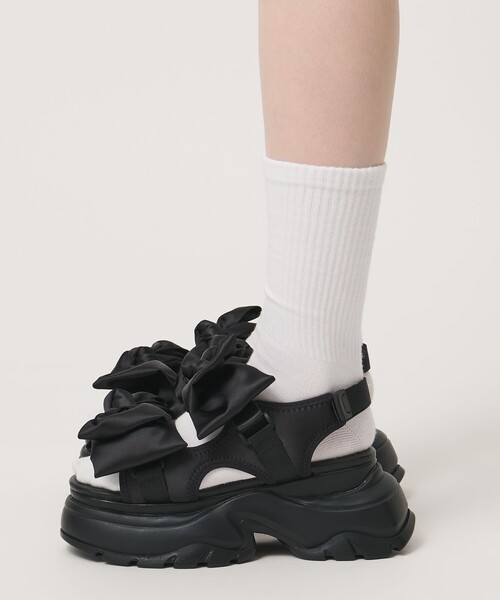 SY UNITED ARROWS(シーユナイテッドアローズ)の「<SY>ビッグリボンベルクロ サンダル75(サンダル・レディース・ブラック・S/L/M)」の13枚目の写真