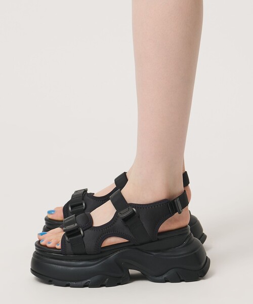 SY UNITED ARROWS(シーユナイテッドアローズ)の「<SY>ビッグリボンベルクロ サンダル75(サンダル・レディース・ブラック・S/L/M)」の14枚目の写真