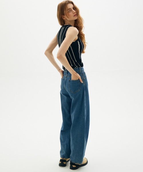 full/fill.(フルフィル)の「stripe knit tank / ストライプニットタンク(タンクトップ・レディース・アイボリー/ブラック・FREE)」の10枚目の写真