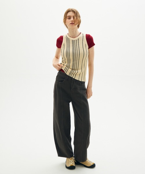 full/fill.(フルフィル)の「stripe knit tank / ストライプニットタンク(タンクトップ・レディース・アイボリー/ブラック・FREE)」の17枚目の写真
