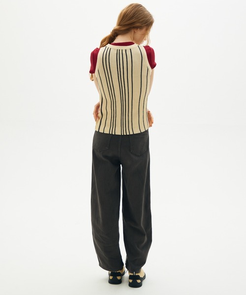 full/fill.(フルフィル)の「stripe knit tank / ストライプニットタンク(タンクトップ・レディース・アイボリー/ブラック・FREE)」の19枚目の写真