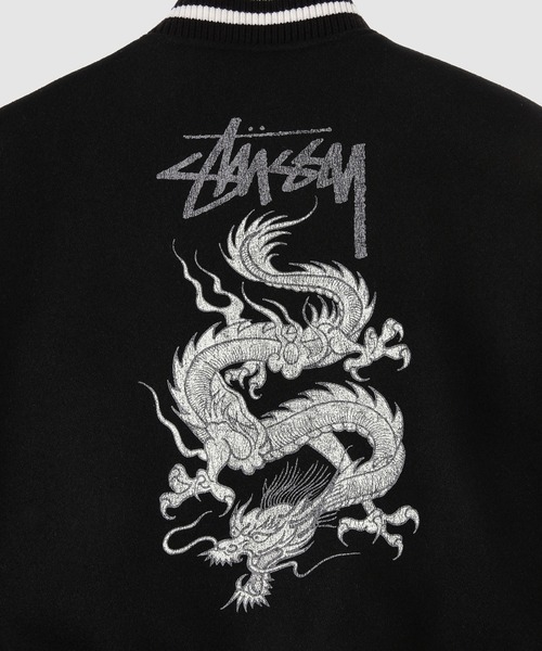 JUNYA WATANABE MAN(ジュンヤワタナベマン)の「Stussy W-NAME 「Dragon」PRINT STADIUM JACKET(スタジャン・メンズ・ブラック・L/M/S/XS/XL)」の13枚目の写真