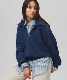【別注】アディダス adidas ラックスフロー ピーチ スペーサー ルーズフィット ハーフジップ プルオーバー 限定コラボ