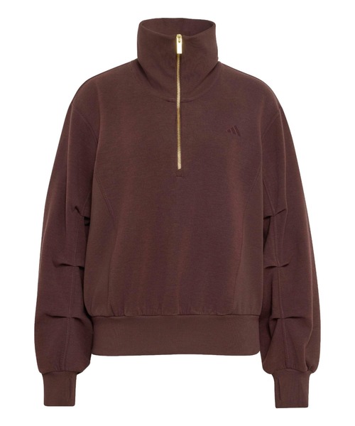 adidas(アディダス)の「【別注】アディダス adidas ラックスフロー ピーチ スペーサー ルーズフィット ハーフジップ プルオーバー 限定コラボ(スウェット・レディース・ブラウン/ブルー/ホワイト・M/L/S/XL)」の13枚目の写真