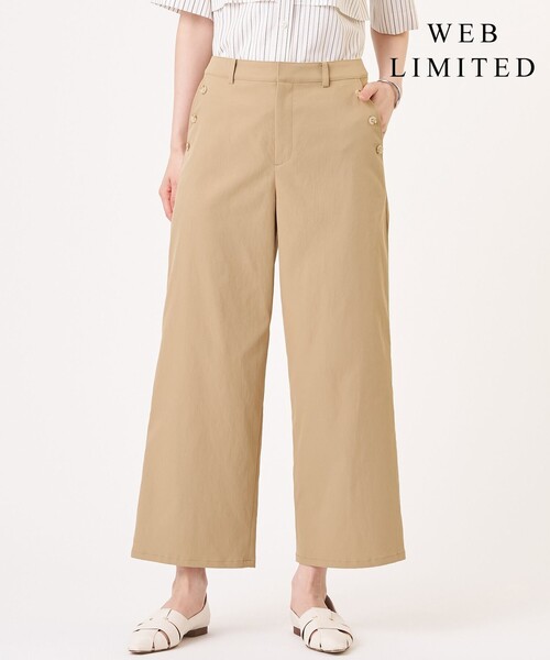 J.PRESS（ジェイプレス）の「【WEB限定カラーあり】タスランチノ セミワイド パンツ（その他パンツ・レディース・グレー系/ベージュ系1/アイボリー系・T15/T17/T13）」の3枚目の写真