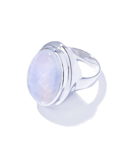 quip queint(クイップクエイント)の「【quip queint】oval nebula ring moonstone/オーバル ネビュラ リング ムーンストーン QU283(リング・レディース・シルバー・15 /13/11/9)」の4枚目の写真