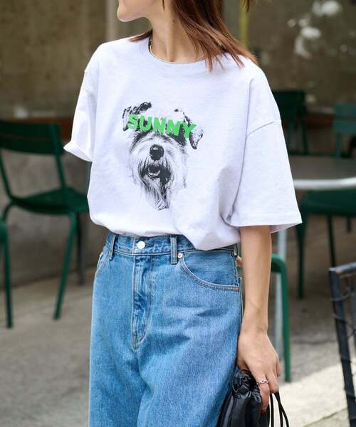 OUTDOOR PRODUCTS（アウトドアプロダクツ）の「追加4 ピグメントカットオフZOO TEE（Tシャツ/カットソー・レディース・アイボリー/グレー/ライトグレー・FREE）」の5枚目の写真