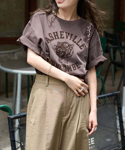 OUTDOOR PRODUCTS（アウトドアプロダクツ）の「追加4 ピグメントカットオフZOO TEE（Tシャツ/カットソー・レディース・アイボリー/グレー/ライトグレー・FREE）」の15枚目の写真