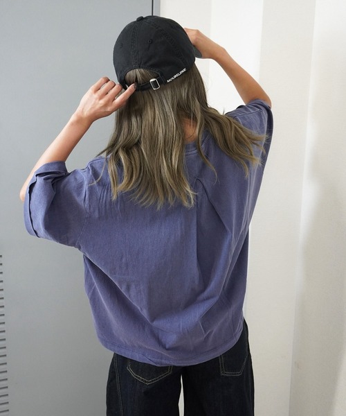 gossara(ゴサラ)の「【立体ロゴデザイン】オンニエンボスTEE(Tシャツ/カットソー・レディース・チャコールグレー/グレイッシュベージュ/ネイビー/キャメル・FREE)」の14枚目の写真
