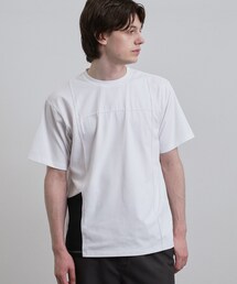 【吸水速乾/UVカット】ダッシュライン切替Tシャツ