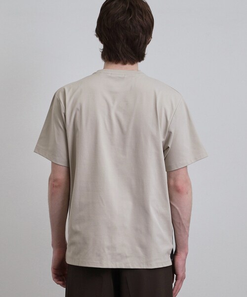 tk.TAKEO KIKUCHI(ティーケータケオキクチ)の「【吸水速乾/UVカット】ダッシュライン切替Tシャツ(Tシャツ/カットソー・メンズ・ナチュラル/ホワイト/ブラック・03/04/02)」の9枚目の写真