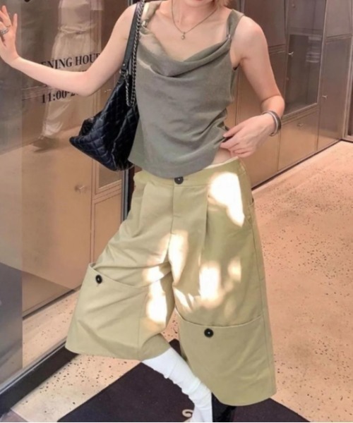 Vipoa（ヴィポア）の「折り返しデザインハーフパンツ（その他パンツ・レディース・ベージュ・MEDIUM/LARGE）」の2枚目の写真