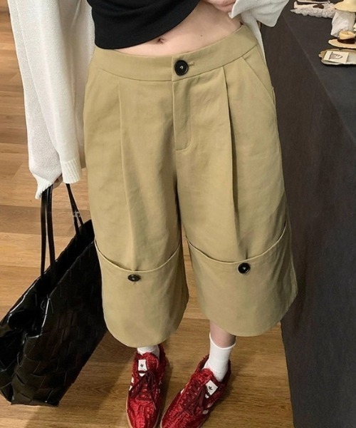 Vipoa（ヴィポア）の「折り返しデザインハーフパンツ（その他パンツ・レディース・ベージュ・MEDIUM/LARGE）」の8枚目の写真