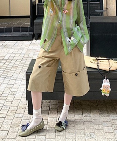 Vipoa（ヴィポア）の「折り返しデザインハーフパンツ（その他パンツ・レディース・ベージュ・MEDIUM/LARGE）」の14枚目の写真