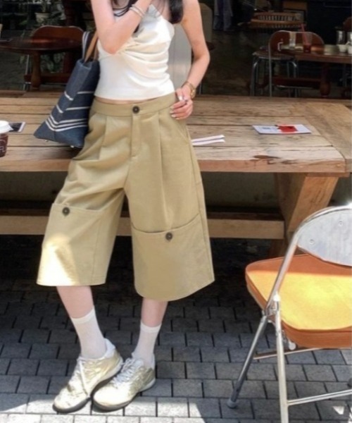Vipoa（ヴィポア）の「折り返しデザインハーフパンツ（その他パンツ・レディース・ベージュ・MEDIUM/LARGE）」の17枚目の写真