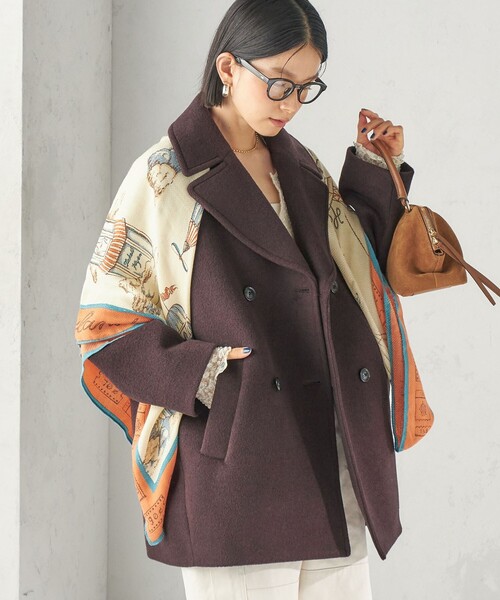 SHIPS（シップス）の「manipuri: 120*120 STOLE 26AW（ストール/ショール・レディース・ダークブラウン/ブルー/オレンジ/ブラウン・ONE SIZE）」の17枚目の写真
