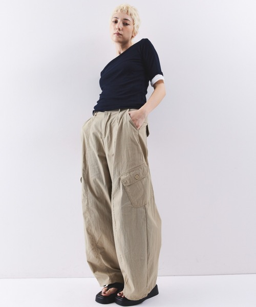 HANNE(アン)の「ライトカーゴパンツ(カーゴパンツ・レディース・ベージュ・S/M)」の3枚目の写真