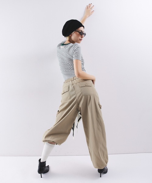 HANNE(アン)の「ライトカーゴパンツ(カーゴパンツ・レディース・ベージュ・S/M)」の13枚目の写真