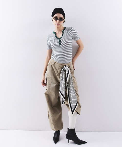 HANNE(アン)の「ライトカーゴパンツ(カーゴパンツ・レディース・ベージュ・S/M)」の9枚目の写真