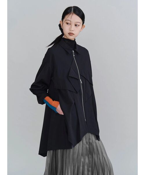 UN3D.(アンスリード)の「HALF BI-COLOR TULLE TOP / ハーフバイカラータートルトップ(Tシャツ/カットソー・レディース・グレー/ブラック・FREE)」の19枚目の写真