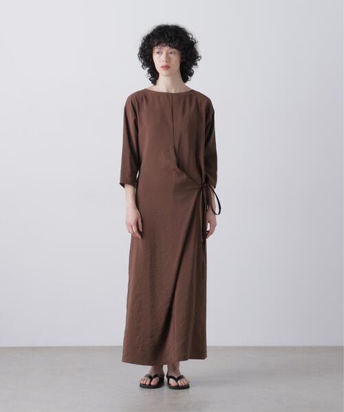 YLEVE(イレーヴ)の「YLEVE / RAYON-POLYESTER BROAD DRESS(ワンピース・レディース・ブラウン/ブラック・1)」の1枚目の写真