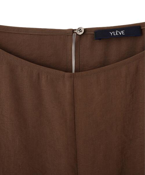 YLEVE(イレーヴ)の「YLEVE / RAYON-POLYESTER BROAD DRESS(ワンピース・レディース・ブラウン/ブラック・1)」の8枚目の写真
