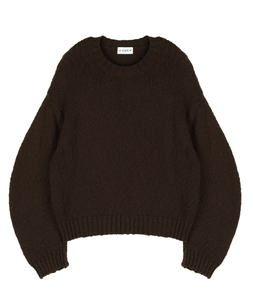VLETI（ブレッティ）の「[Cotton 100%] Round Cotton Boucle Balloon Knit (Brown)（ニット/セーター・レディース・ブラウン・FREE）」の2枚目の写真