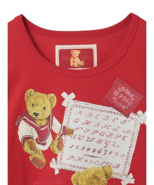 PINK HOUSE(ピンクハウス)の「ジャーマンクラフトベアプリントカットソー(Tシャツ/カットソー・レディース・レッド/ブルー/キナリ/ブラック・LARGE/MEDIUM)」の7枚目の写真