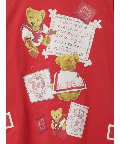 PINK HOUSE(ピンクハウス)の「ジャーマンクラフトベアプリントカットソー(Tシャツ/カットソー・レディース・レッド/ブルー/キナリ/ブラック・LARGE/MEDIUM)」の11枚目の写真