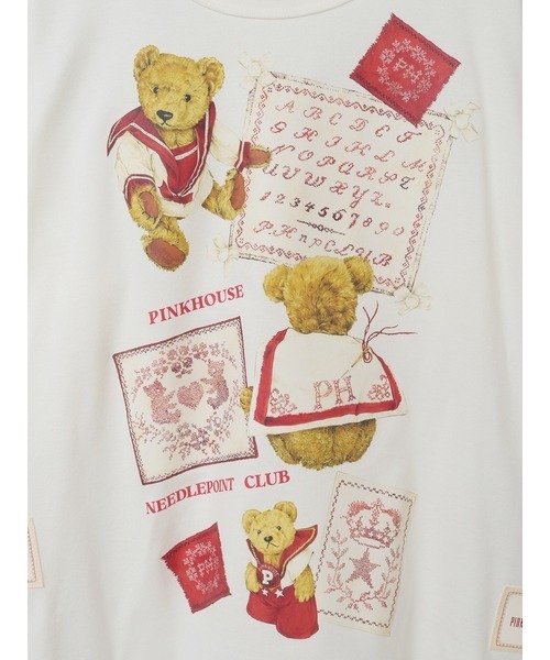 PINK HOUSE(ピンクハウス)の「ジャーマンクラフトベアプリントカットソー(Tシャツ/カットソー・レディース・レッド/ブルー/キナリ/ブラック・LARGE/MEDIUM)」の15枚目の写真