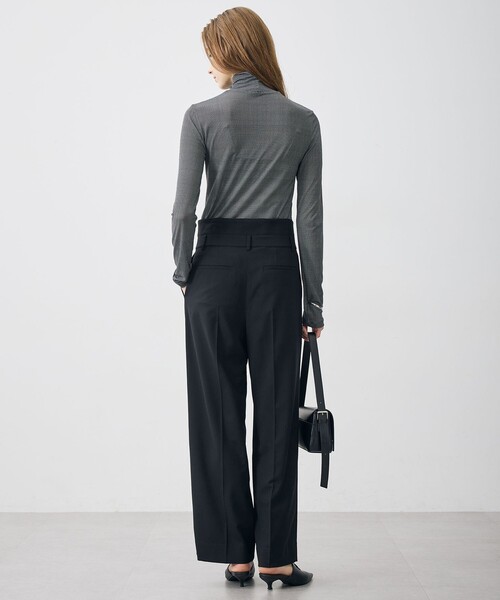 ICB(アイシービー)の「ウール2WAYストレッチ サスペンダー付きワイドストレートパンツ(その他パンツ・レディース・ブラック系/ライトグレー系7/ダークブラウン系7・00/0/2/4/6/8)」の14枚目の写真