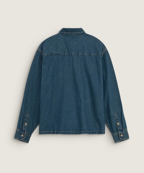 VANS(バンズ)の「MARTINEZ デニムオーバーシャツ / Martinez Denim Overshirt Vinta VN000X93HT81(シャツ/ブラウス・メンズ・インディゴブルー・LARGE/X-LARGE/SMALL/MEDIUM)」の5枚目の写真