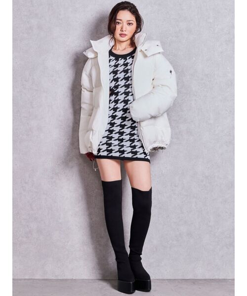 GYDA（ジェイダ）の「チャンキーソールサイハイニットブーツ（ブーツ・レディース・ブラック・LARGE/MEDIUM/SMALL）」の2枚目の写真