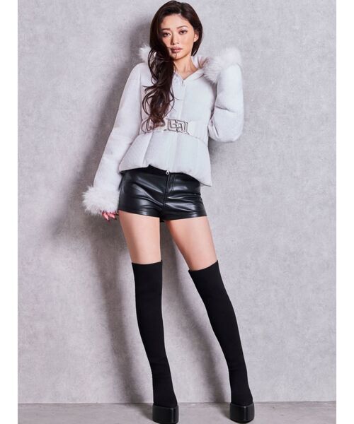 GYDA（ジェイダ）の「チャンキーソールサイハイニットブーツ（ブーツ・レディース・ブラック・LARGE/MEDIUM/SMALL）」の9枚目の写真