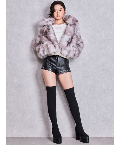 GYDA（ジェイダ）の「チャンキーソールサイハイニットブーツ（ブーツ・レディース・ブラック・LARGE/MEDIUM/SMALL）」の11枚目の写真