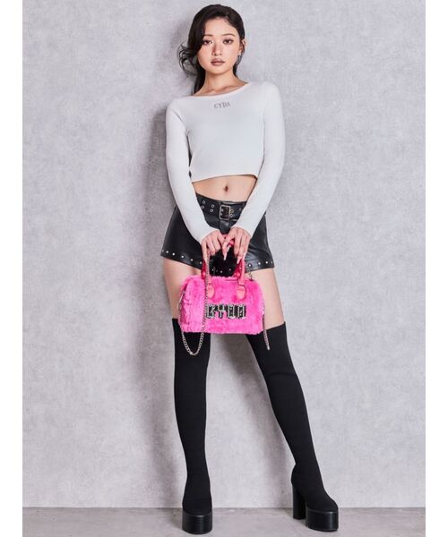 GYDA（ジェイダ）の「チャンキーソールサイハイニットブーツ（ブーツ・レディース・ブラック・LARGE/MEDIUM/SMALL）」の14枚目の写真