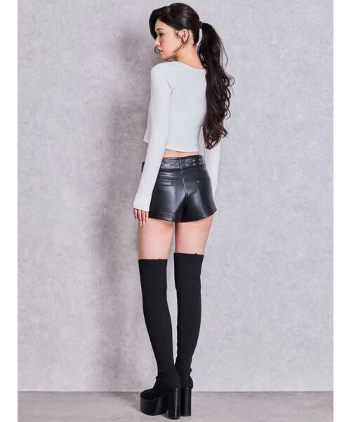 GYDA（ジェイダ）の「チャンキーソールサイハイニットブーツ（ブーツ・レディース・ブラック・LARGE/MEDIUM/SMALL）」の15枚目の写真