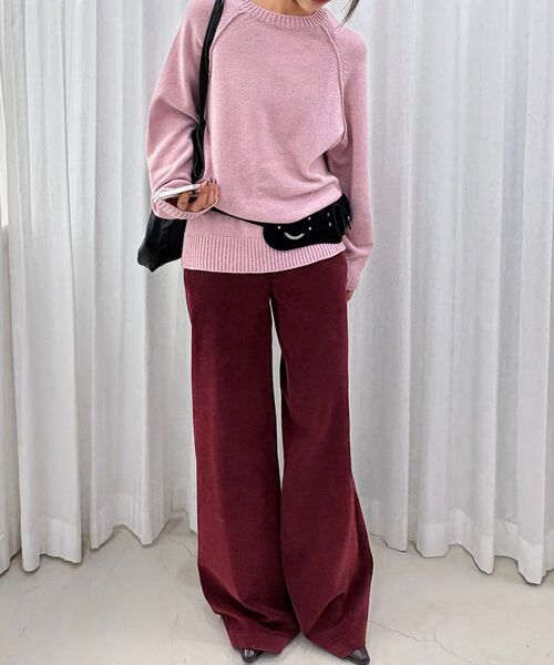 EN OR(エンオール)の「CORDUROY STRAIGHT PANTS - WINE(スラックス・レディース・その他・MEDIUM/SMALL)」の5枚目の写真
