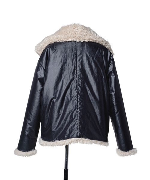 muller of yoshiokubo（ミュラーオブヨシオクボ）の「muller of yoshiokubo ミュラーオブヨシオクボ / REVERSIBLE SNOW BLOUSON ファー×サテンリバーシブルスノーブルゾン / MLF26705（ブルゾン・レディース・ベージュ/ブルー/ブラック・36/38）」の12枚目の写真