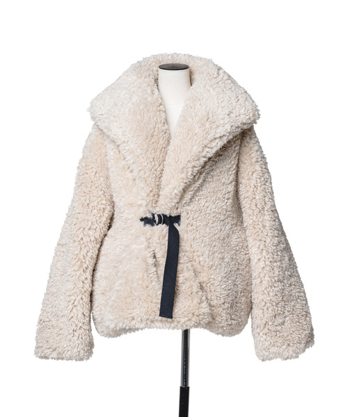 muller of yoshiokubo（ミュラーオブヨシオクボ）の「muller of yoshiokubo ミュラーオブヨシオクボ / REVERSIBLE SNOW BLOUSON ファー×サテンリバーシブルスノーブルゾン / MLF26705（ブルゾン・レディース・ベージュ/ブルー/ブラック・36/38）」の13枚目の写真