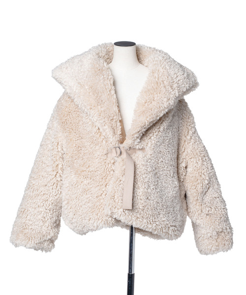muller of yoshiokubo（ミュラーオブヨシオクボ）の「muller of yoshiokubo ミュラーオブヨシオクボ / REVERSIBLE SNOW BLOUSON ファー×サテンリバーシブルスノーブルゾン / MLF26705（ブルゾン・レディース・ベージュ/ブルー/ブラック・36/38）」の16枚目の写真